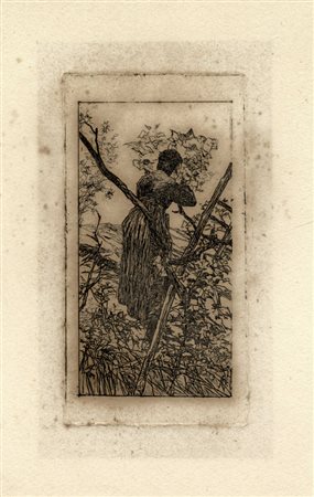 Giovanni Fattori, Raccoglitrice di foglie. Ante 1888.