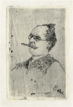 Giovanni Fattori, Ritratto di uomo con bocchino.