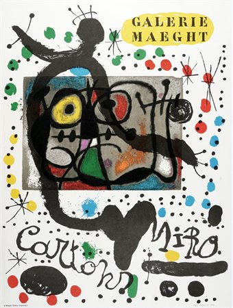 Joan Miró, Lotto composto di 2 manifesti e 2 incisioni. 1965-66.