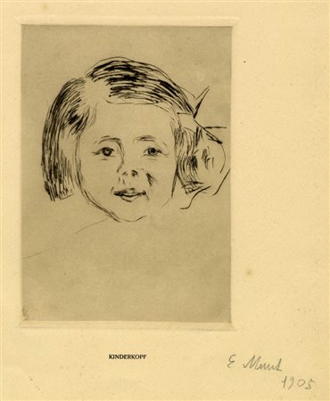 Edvard Munch, Kinderkopf. 1905.