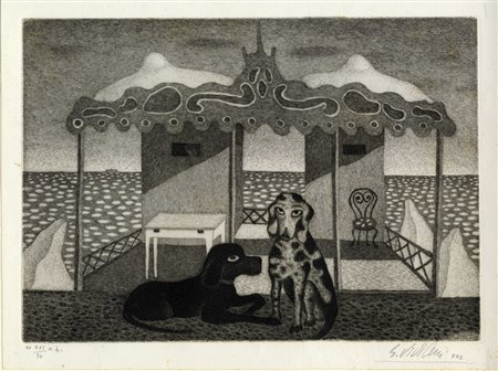 Giuseppe Viviani, Cani e cabine. 1952.