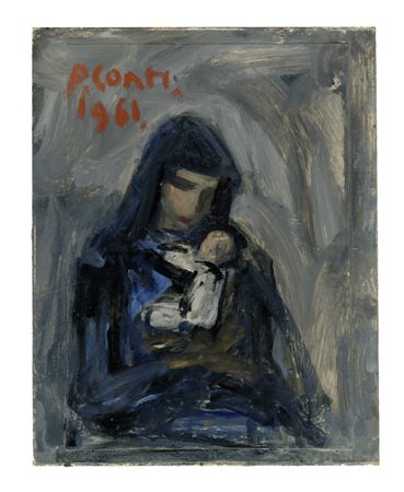 Primo Conti, Madonna col bambino. 1961.