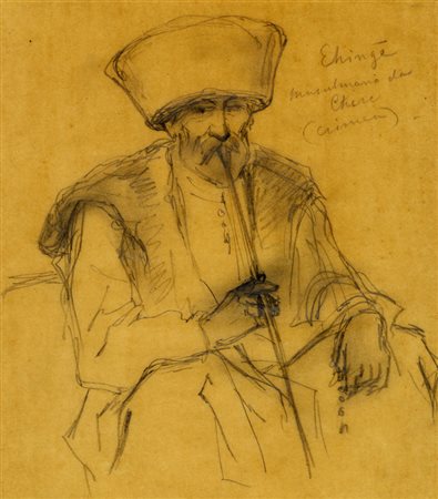 Amedeo Preziosi, Lotto composto di 2 disegni. 1853-55.