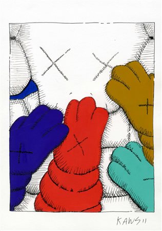 Kaws [pseud. di Donnelly Brian], Untitled (based on silkscreen frame Urge White).