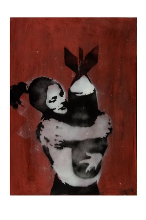 Banksy, Bomb Love (Hugger Bomb). 2010.