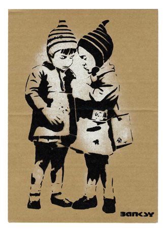 Banksy, Dismaland. Two Girls Doing the Big Deal. 2015.