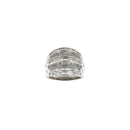 ANELLO A FASCIA CON DIAMANTI BAGUETTE