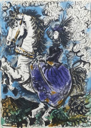 PICASSO PABLO (D'après)<BR>E 1881 - 1973 F<BR>"Amazona II" 1959