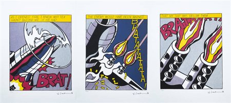 ROY LICHTENSTEIN<BR>New York (USA) 1923 – 1997<BR>"Lotto di tre grafiche"<BR>