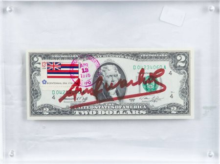 ANDY WARHOL<BR>Pittsburgh (USA) 1927 - 1987 New York (USA)<BR>"Two Dollars (Thomas Jefferson)"