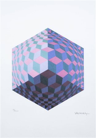 VICTOR VASARELY<BR>Pécs (Ungheria) 1908 - 1997 Parigi<BR>"Senza titolo"