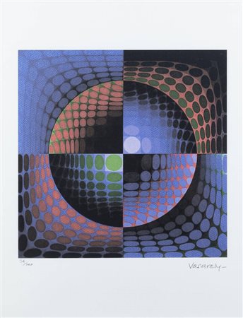 VICTOR VASARELY<BR>Pécs (Ungheria) 1908 - 1997 Parigi<BR>"Senza titolo"