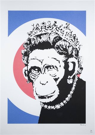 BANSKY <BR>Bristol (Inghilterra) 1974<BR>"Monkey queen"