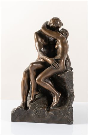 AUGUSTE RODIN (Parigi 1840 - Meudon 1917) "Il bacio", 1986. Scultura in...