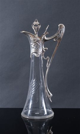 Württembergische MetallwarenFabrik, 1906. Claret Jug. Brocca in silver-plate,...