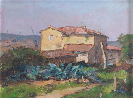 FIORENZO LUPERINI (Castiglioncello 1945) "Paesaggio". Olio su tela. Cm 30x40....