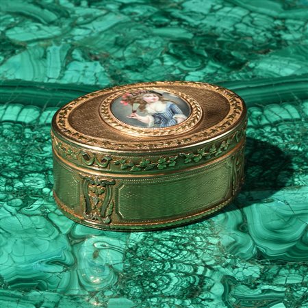 Scatola in oro e smalti, Francia fine del XVIII secolo