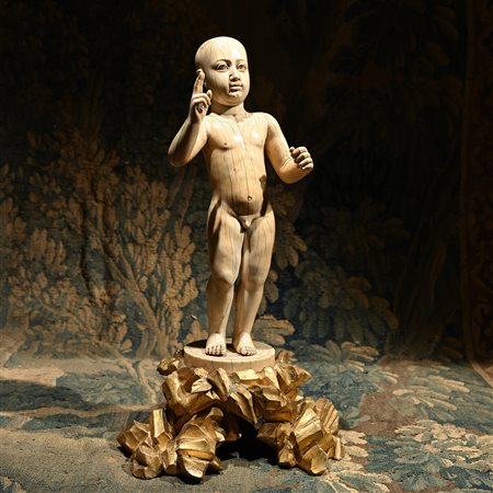 Scultura raffigurante il bambino Gesù benedicente, XVIII secolo