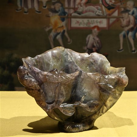 Vaso in quarzo viola, Cina XIX secolo