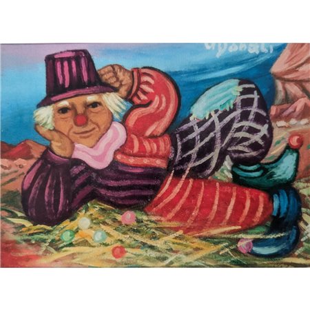 DONATI ANTONIO - GIOVANE CLOWN 15X20 OLIO SU FAESITE