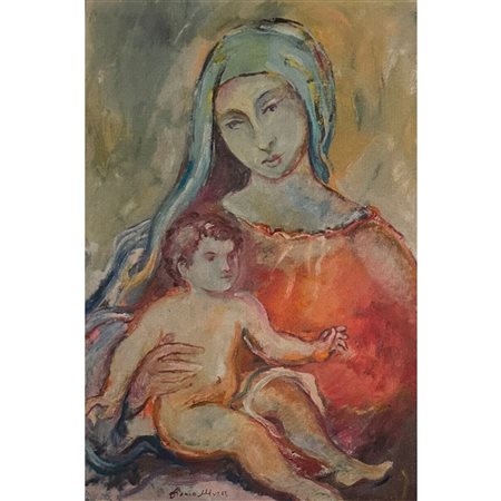 MURER FRANCO - MADONNA 35X50 OLIO SU TELA