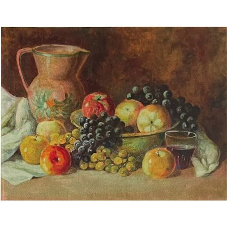 TONIO - NATURA MORTA CON CASTAGNE 39X49 OLIO SU TELA