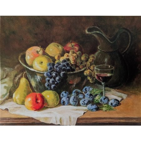 TONIO - NATURA MORTA CON CASTAGNE 39X49 OLIO SU TELA