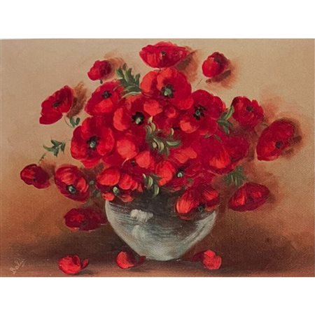 BALDI - VASO DI FIORI 33X43 OLIO SU FAESITE