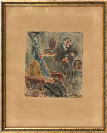 Tullio Silvestri (1880-1963) Senza titolo Monotipo su carta cm 50x40 Firma in...