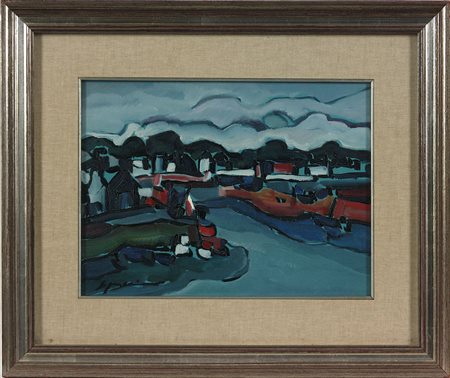 Mario Signori (1929-2021) Bretagna, Francia, 1982 Olio su tela cm 30x40 Firma...