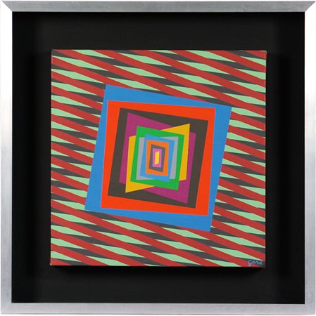 Ferruccio Gard (1941) Cromostruttura, 1971 Acrilico su tela cm 40x40x3,7...