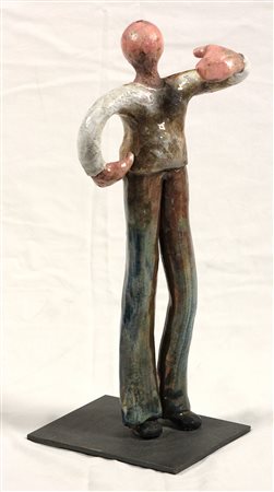 Andrea Viviani (1970) Senza titolo Scultura in ceramica cm 50x17x20