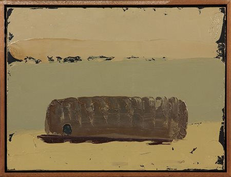 William Congdon (1912-1998) Faras-Sudan, 1977 Olio su tavola cm 30x40 Firma...