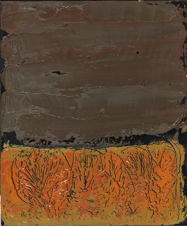 William Congdon (1912-1998) Tramonto, 1996 Olio su tavola cm 30x25 Firma sul...