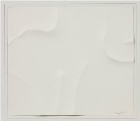 Agostino Bonalumi (1935-2013) Spartito minimo bianco, 1998 Carta estroflessa...