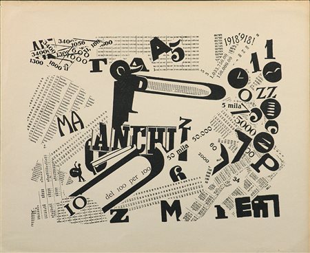 Filippo Tommaso Marinetti (1876-1944) Une assemblée tumultueuse (Sensibilité...