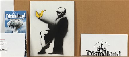 Banksy (1974) Senza titolo, 2015 Acrilico su cartone telato cm 29x24...