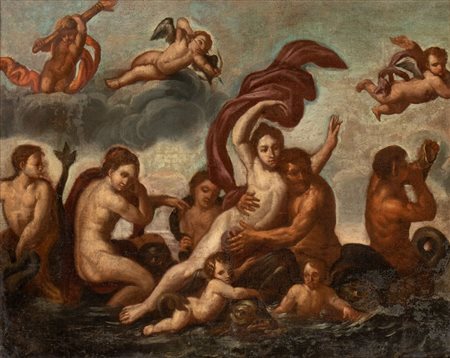 Annibale Carracci (seguace di) (Bologna 1560-Roma 1609) Il trionfo di Galatea