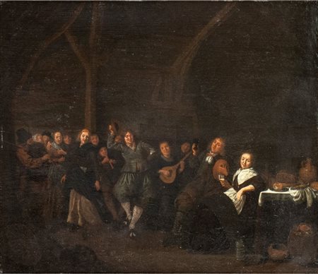 Jan Miense Molenaer (Haarlem 1610-Haarlem 1668) Interno con danzatori e musici