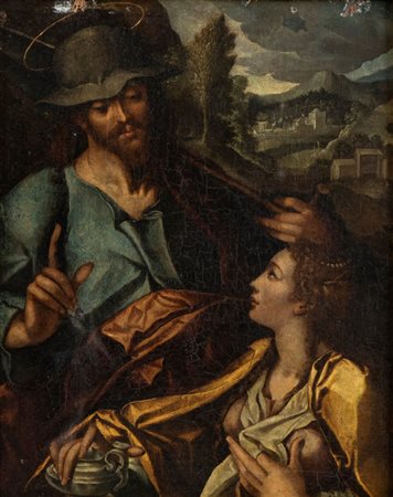 Bartholomäus Spranger (ambito di) (Anversa 1546-Praga 1611) Noli me tangere