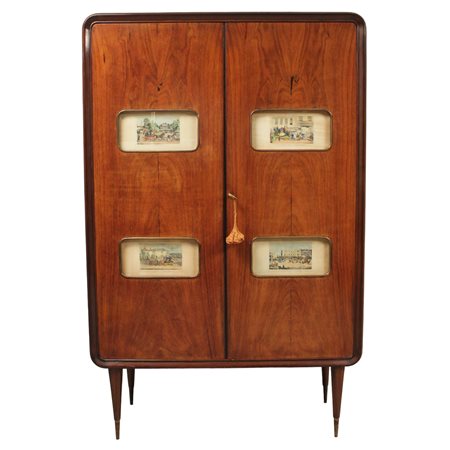 Grande mobile Bar nello stile di Paolo Buffa  (1903/1970) - Large Bar cabinet in the style of Paolo Buffa (1903/1970)