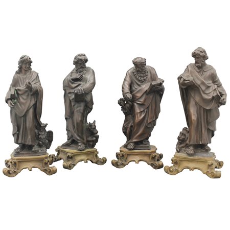 Scultore francese della fine del secolo XIX "I quattro evangelisti" - French sculptor of the late 19th century "The Four Evangelists"