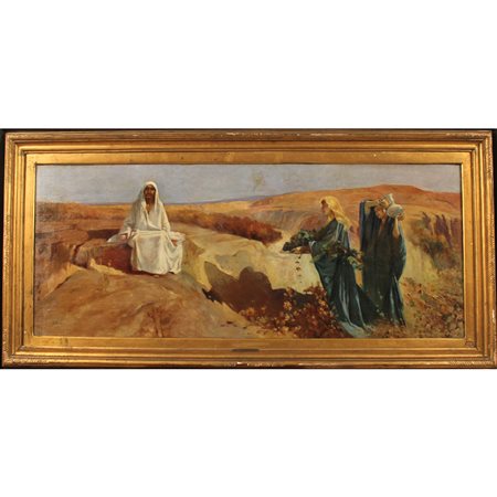 Scuola di Domenico Morelli (1823/1901) "Paesaggio arabo" - "Arabian Landscape"