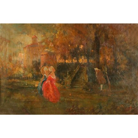 Alessandro Lupo (1876/1953) "Al parco" - "At the park"