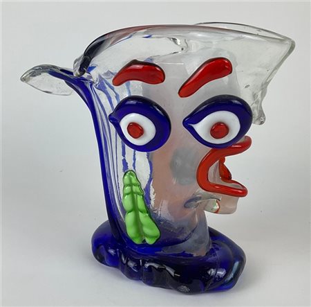 Sandro Frattini "Omaggio a Picasso"
Vaso antropomorfo in vetro soffiato, cristal