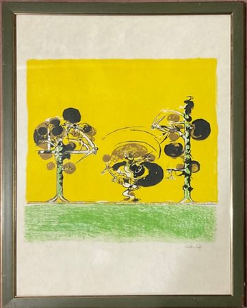 Graham Sutherland "Three thorn trees" 1971
litografia a colori su carta giappone