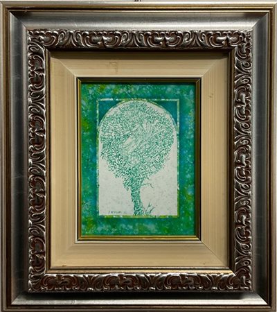 Fernando De Filippi "L'albero poeta" 1988
acrilico su tela
cm 24,5x18,5
firmato