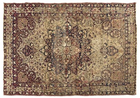 Tappeto Kirman, Persia, fine secolo XIX (cm 169x123) (difetti e rapature)