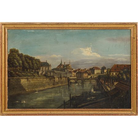 BERNARDO BELLOTTO (Cerchia di), Olio su tela