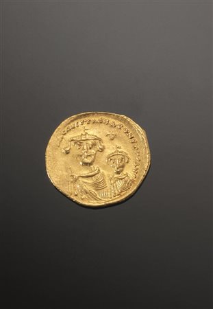 SolidoMateria e tecnica: oro coniatoEraclio (610-641)D/ (DDNN HERA)CLIUS ET...